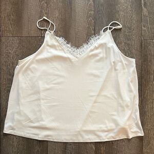Ricki's White Lace Trim Cami Top